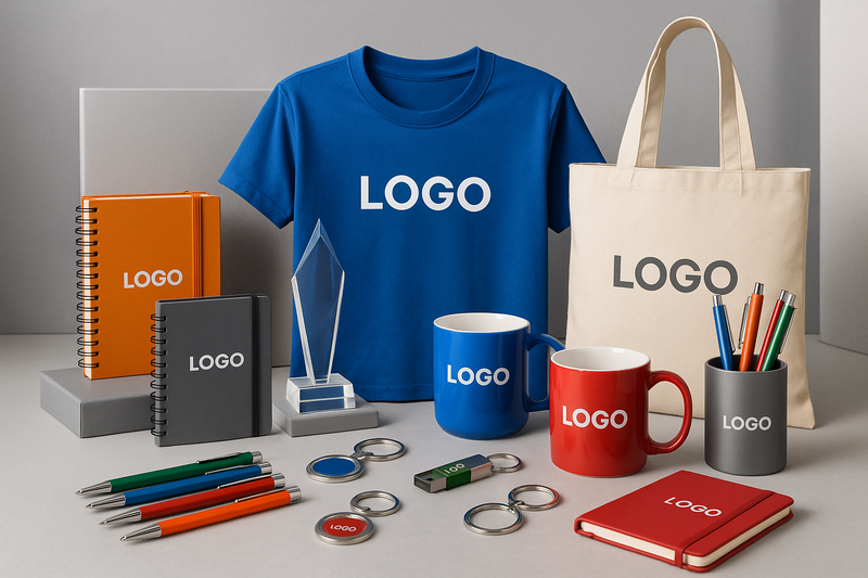 diversos articulos promocionales y regalos corporativos