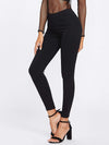 Jeggings de cintura media push up con elasticidad alta
