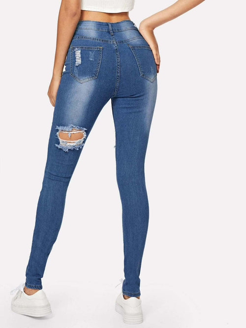 Jeans desgastados Stonewash