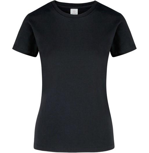 Playera Negra Cuello Redondo Dama Silueta Playera Negra Cuello